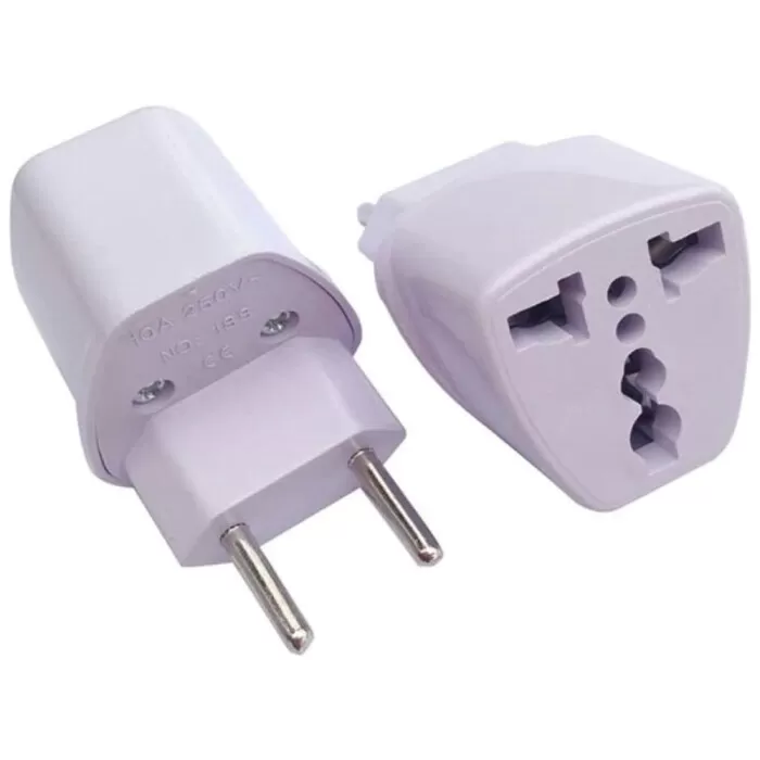 Adaptador De Tomadas Universal 10A Branco Sm Novo