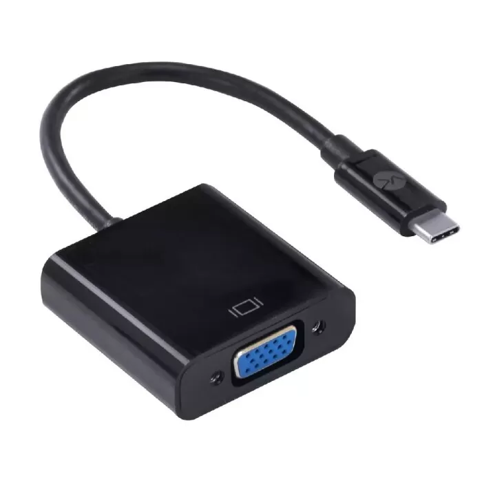Adaptador De Usb Tipo C Para Vga Fêmea 20cm Preto Vinik Adaptador De Usb Tipo C Para Vga Fêmea 20cm Preto Vinik