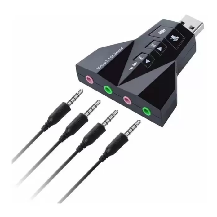 Adaptador Placa De Som 7,1 Usb 2,0 Hb-T65 Knup Novo