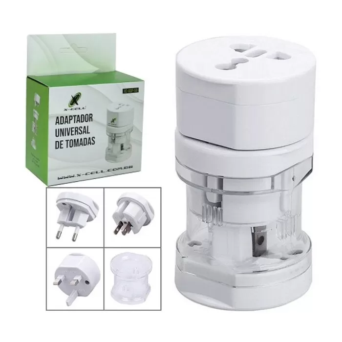 Adaptador Universal De Tomadas Xc-Adp-59 X-Cell Novo