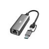 Adaptador Usb C/A Para Rj45 Gigabit Preto 5 Mais Adaptador Usb C/A Para Rj45 Gigabit Preto 5 Mais