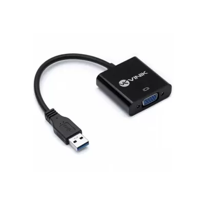 Adaptador Vga Fêmea Para Usb Macho Vga Fusbm Vinik Novo