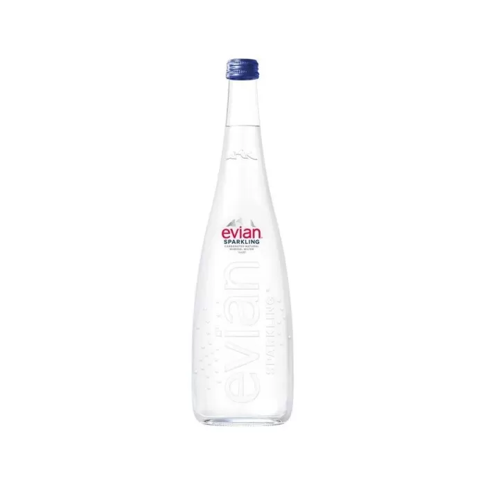 Água Mineral Evian Sparkliong 750Ml Com Gás Novo