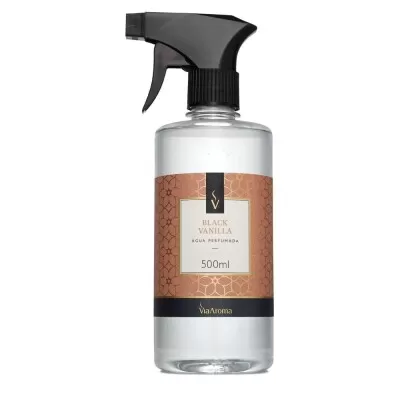 Água Perfumada Black Vanilla 500Ml Via Aroma Novo