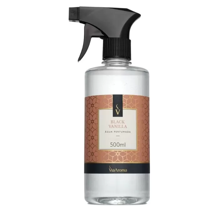 Água Perfumada Black Vanilla 500Ml Via Aroma Novo