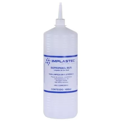 ÁLCOOL ISOPROPANOL 99,8% 1000ML PARA LIMPEZA IMPLASTEC