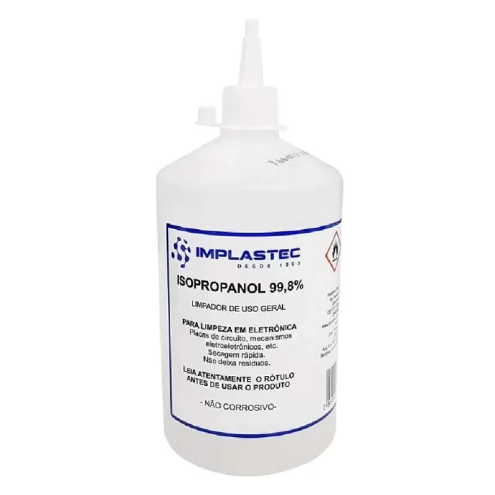 Álcool Isopropanol 99,8% 250ml Para Limpeza Implastec