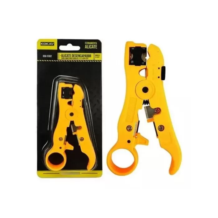 Alicate 4 Em 1 Desencapador Rg6/59/11/7 Sc-0302 Kokay Novo Alicate 4 Em 1 Desencapador Rg6/59/11/7 Sc-0302 Kokay Novo