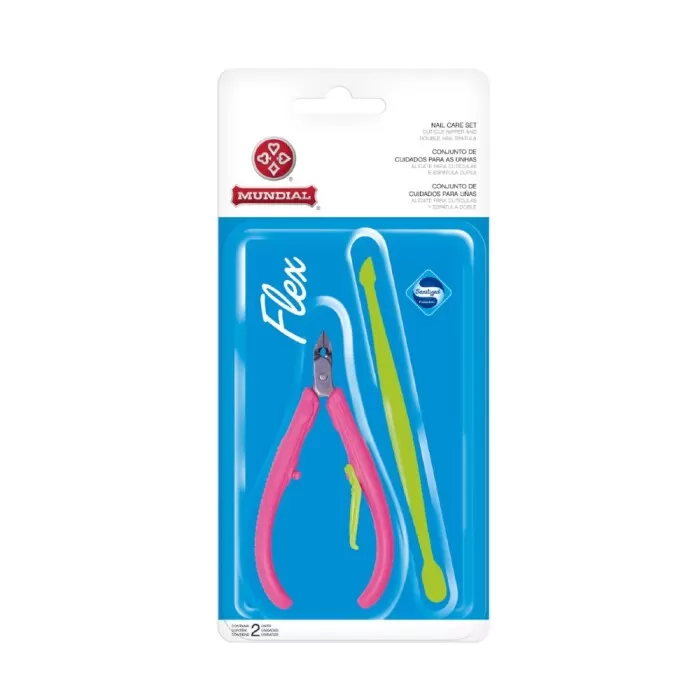 Alicate De Cuticula Mundial Flex + Espatula Novo