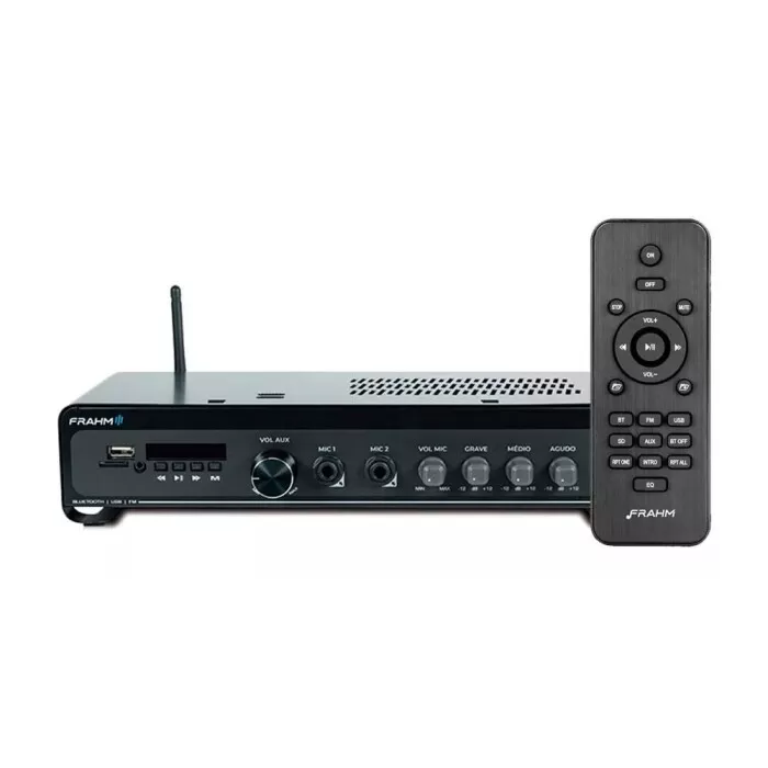 Amplificador De Som Slim 120Wrms Frahm 2200 Optical G5 Preto