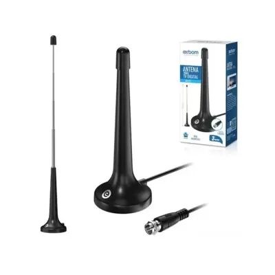 Antena Digital Interna Hdtv Magnética An-Z25 Exbom Novo