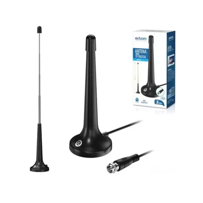 Antena Digital Interna Hdtv Magnética An-Z25 Exbom Novo