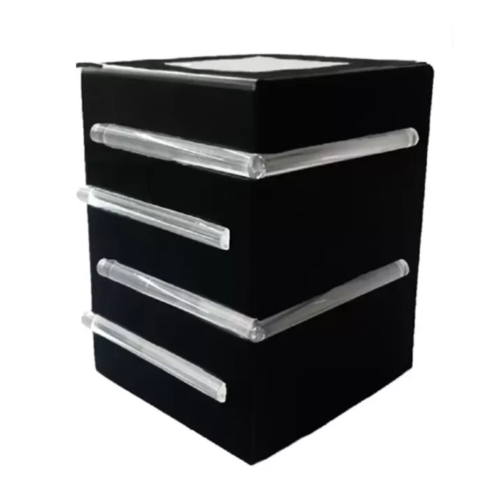 Arandela Light G9 3 Aletas U 2 Fachos Abertos Preto Novo