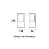 Arandela Stuttgart 1XE27 3 Lados Branco Germany Novo