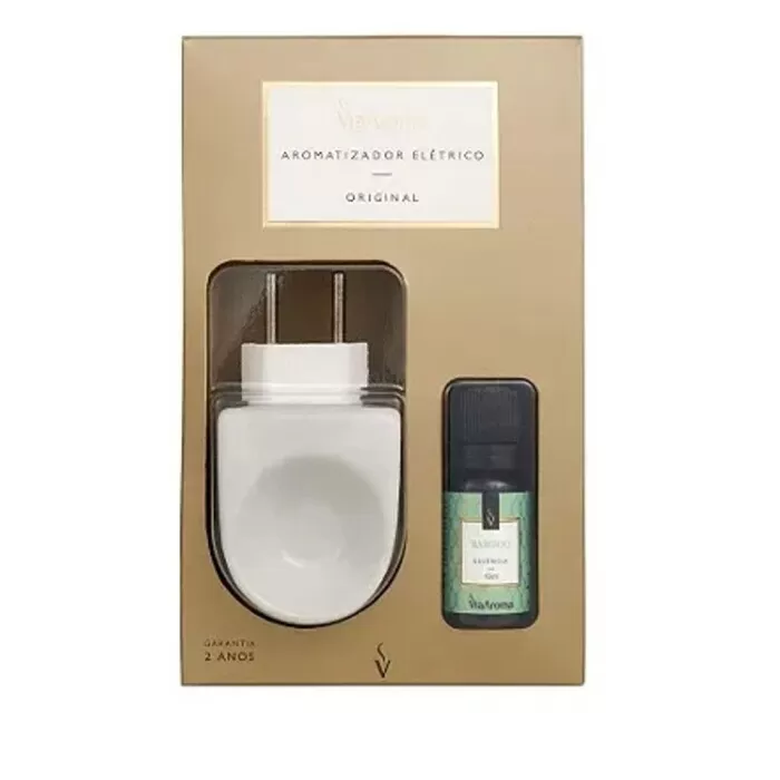 Aromatizador Elétrico Original Branco Com Bamboo Novo