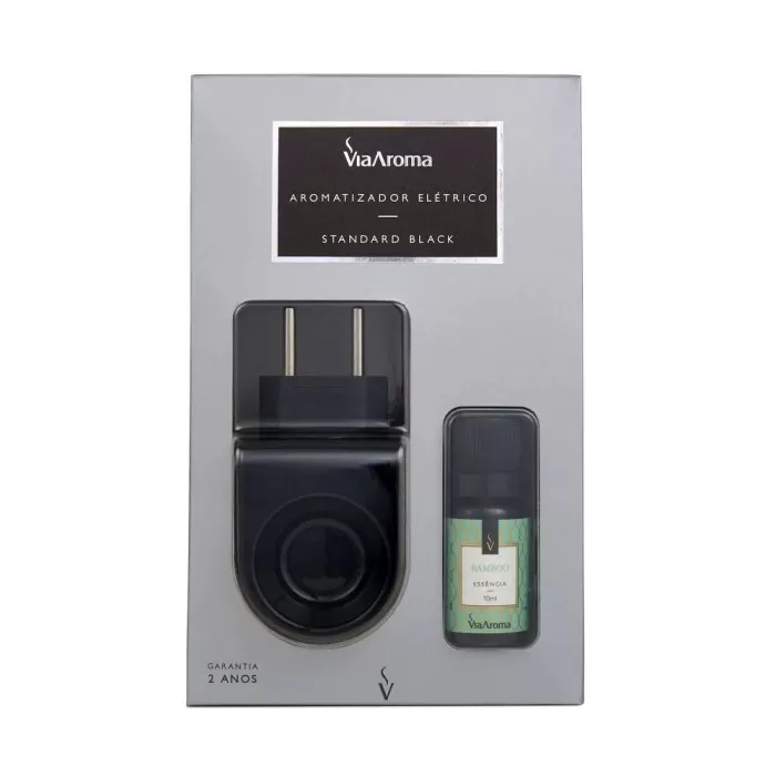 Aromatizador Elétrico Standard Preto Com Bamboo Novo
