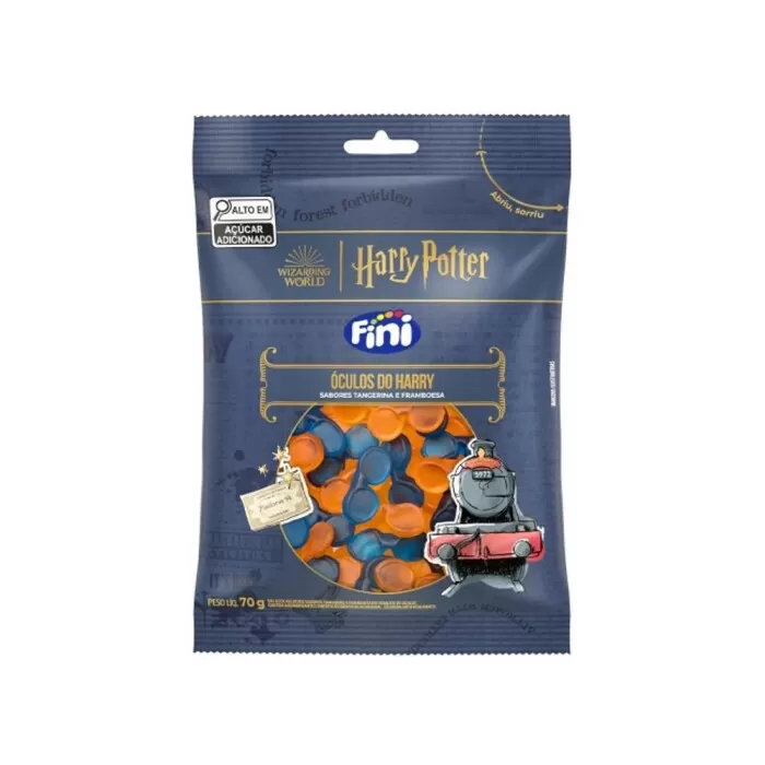 Bala De Gelatina Fini Harry Potter Óculos Tangerina 70g Bala De Gelatina Fini Harry Potter Óculos Tangerina 70g