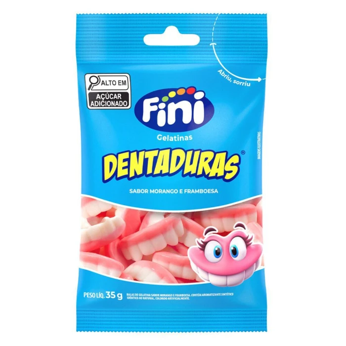 Bala Fini Dentaduras 35G Sabor Frutas Diversas Original