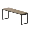 Banco De Jantar Industrial Urbano 1200mm Preto/Mel Resistente