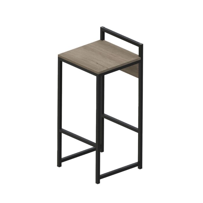 Banqueta Urbana Industrial Preto/Mel Multivisao Resistente