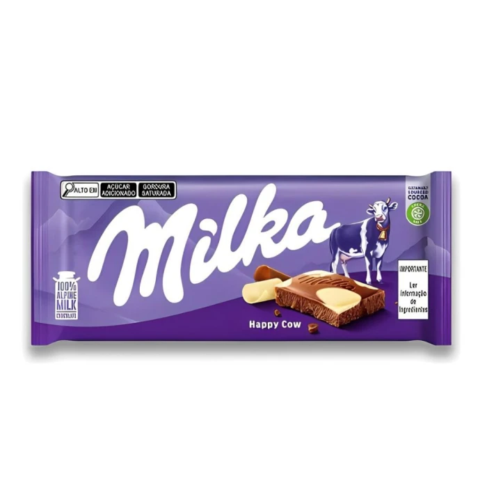 Barra De Chocolate Importada Milka Mix Happy Cows 90G