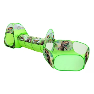 Barraca Infantil Dinossauro 3 Em 1 Com Tunel Verde Dm Toys