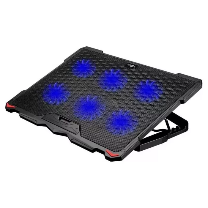 Base Com Cooler Para Notebook 6 Fans Led E Hub Usb Bright