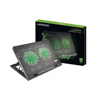 Base Para Notebook Luigia Gamer Led Verde Warrior Novo