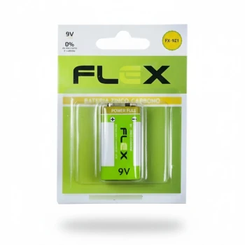 Bateria 9V Zinco Carbono Unidade Flex Fx-9z1 400mah
