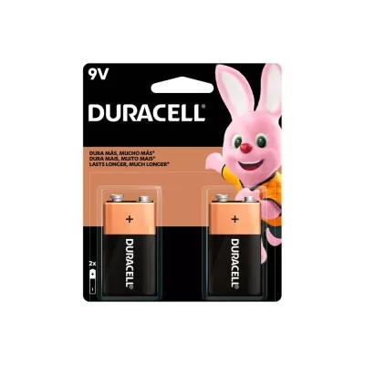 Bateria Alcalina Duracell 9V 2 Unidades Novo