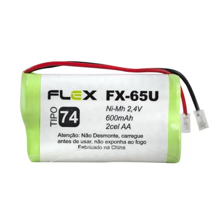 Bateria Para Telefone Sem Fio 2.4V 600MaH Fx-65U Flex Bateria Para Telefone Sem Fio 2.4V 600MaH Fx-65U Flex