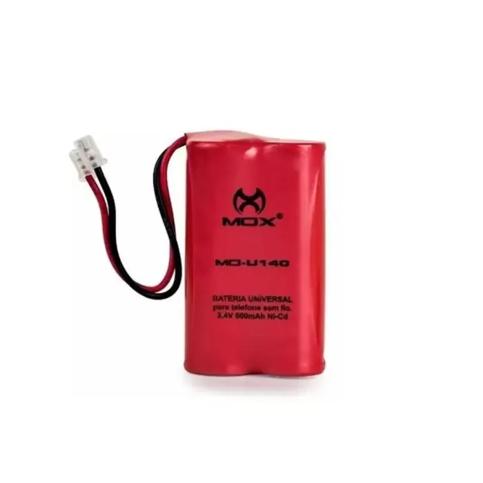 Bateria Para Telefone Sem Fio 2.4v 600Mah Mox Mo-u140 Bateria Para Telefone Sem Fio 2.4v 600Mah Mox Mo-u140