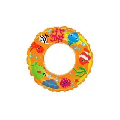 Boia Infantil Circular Estampada Peixes Laranja P/ Piscina