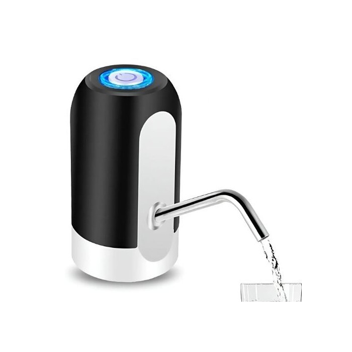 Bomba Para Galão De Água Recarregável Usb Preto Portatil