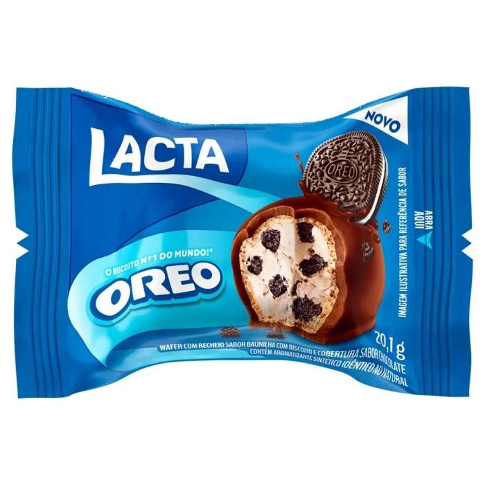Bombom Lacta Recheado Chocolate Oreo 20,1G Unidade