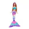 Boneca Fantasy Sereia Luzes Brilhante Hdj36 Barbie Novo