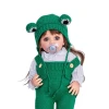 Boneca Realista Infantil 50cm Que Chora Macacão Verde Boneca Realista Infantil 50cm Que Chora Macacão Verde