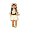 Boneca Realista Infantil 50cm Que Chora Trico Bege Com Saia Boneca Realista Infantil 50cm Que Chora Trico Bege Com Saia