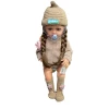 Boneca Realista Infantil 50cm Que Chora Trico Marrom/Touca Boneca Realista Infantil 50cm Que Chora Trico Marrom/Touca