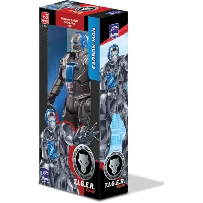 Boneco Carbonman Tiger Squad Cinza Roma Novo