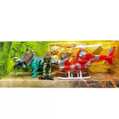 Brinquedo Dino Word Na Floresta Helicoptero Novo