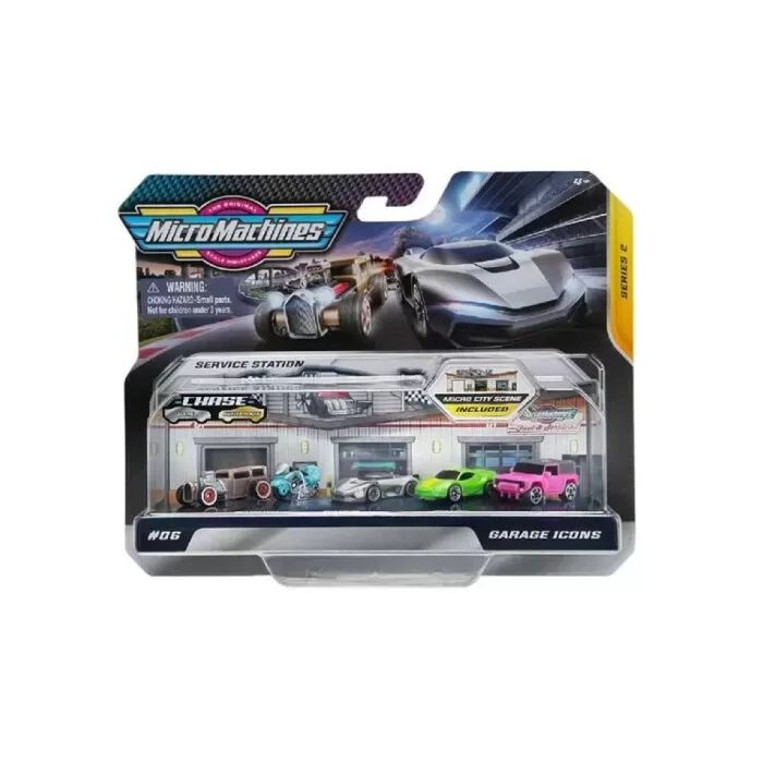 Brinquedo Micromachines Kit Com Ícons De Garagem Novo