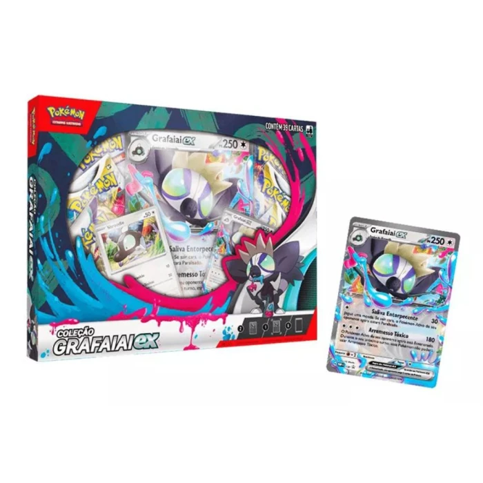 Brinquedo Pokémon Box Grafaiai Ex 39 Cartas - Copag Brinquedo Pokémon Box Grafaiai Ex 39 Cartas - Copag