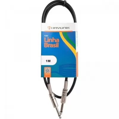 Cabo De Áudio De Linha Brasil P2 Estéreo X P10 Preto 1,5m