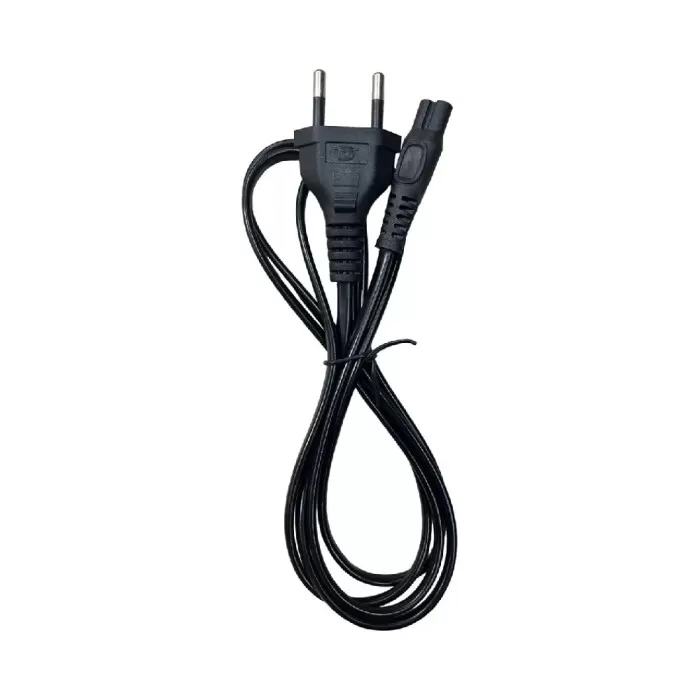 Cabo De Força Para Maquina De Barbear Com 2 Pinos Preto