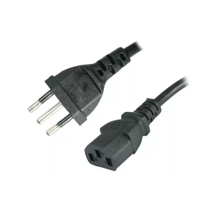 Cabo De Força Tripolar Para Computador 10A 1,2m Preto Xcell