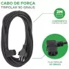 Cabo De Força Tripolar Para Tvs 10a Preto 3 Metros Green