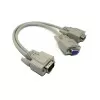Cabo De Vídeo Duplicador Vga Macho X 2 Vga Fêmea X-cell Cabo De Vídeo Duplicador Vga Macho X 2 Vga Fêmea X-cell