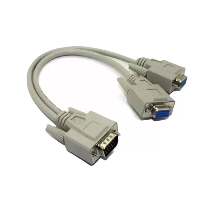 Cabo De Vídeo Duplicador Vga Macho X 2 Vga Fêmea X-cell Cabo De Vídeo Duplicador Vga Macho X 2 Vga Fêmea X-cell
