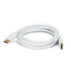 Cabo Displayport de alta resolução 4K Macho/Macho 2M Branco
